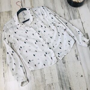 Bershka BSKGIRL Button Back Cactus Long Sleeve